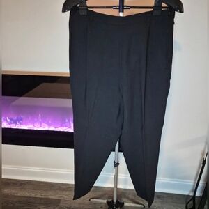 ​Talbots Black High-Waisted Straight Leg 100% Wool Dress Pants - Size 16P